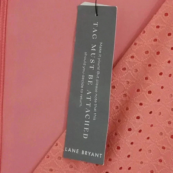 NWT Lane Bryant Coral Wrap Dress‎ 18/20 With Waist Tie Polyester Spandex 21CT - Picture 6 of 9